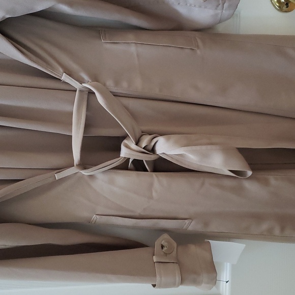 New Something Navy Trench Coat, Size S - Picture 5 of 5